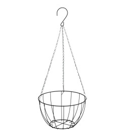 Jardinières suspendues 4 pcs avec doublure coco Noir Ø 30x52 cm