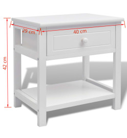 Table de chevet Bois Blanc