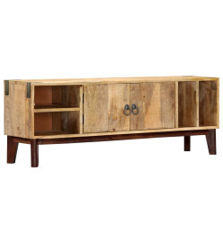 Meuble TV 130x30x46 cm Bois massif de manguier brut