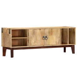 Meuble TV 130x30x46 cm Bois massif de manguier brut