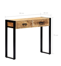 Table console 90 x 30 x 75 cm Bois de manguier massif