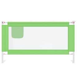 Barrière de sécurité de lit d'enfant Vert 150x25 cm Tissu