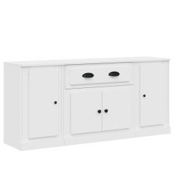 Buffets 3 pcs Blanc Bois d'ingénierie