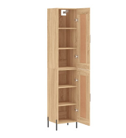 Buffet haut Chêne sonoma 34,5x34x180 cm Bois d'ingénierie