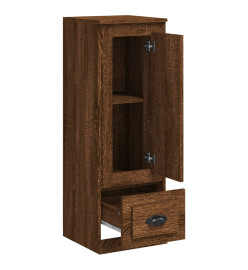 Buffet haut chêne marron 36x35,5x103,5 cm bois d'ingénierie