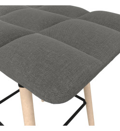 Tabourets de bar lot de 2 gris clair tissu