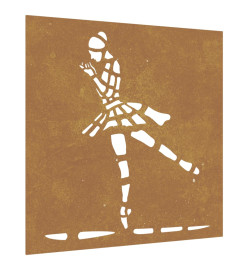 Décoration murale jardin 55x55 cm motif de danseuse de ballet