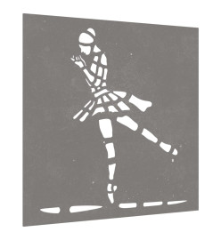 Décoration murale jardin 55x55 cm motif de danseuse de ballet