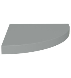 Étagères d'angle flottantes 2 pcs gris 35x35x3,8 cm MDF