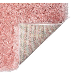 Tapis shaggy à poils hauts Rose 160x230 cm 50 mm