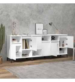 Buffets 3 pcs blanc 60x35x70 cm bois d'ingénierie