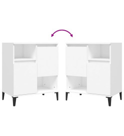 Buffets 3 pcs blanc 60x35x70 cm bois d'ingénierie