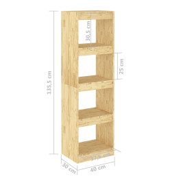 Bibliothèque/Séparateur de pièce 40x30x135,5 cm pin massif