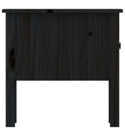 Table d'appoint Noir 50x50x49 cm Bois massif de pin