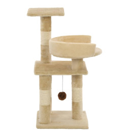 Arbre à chat avec griffoirs en sisal 65 cm Beige