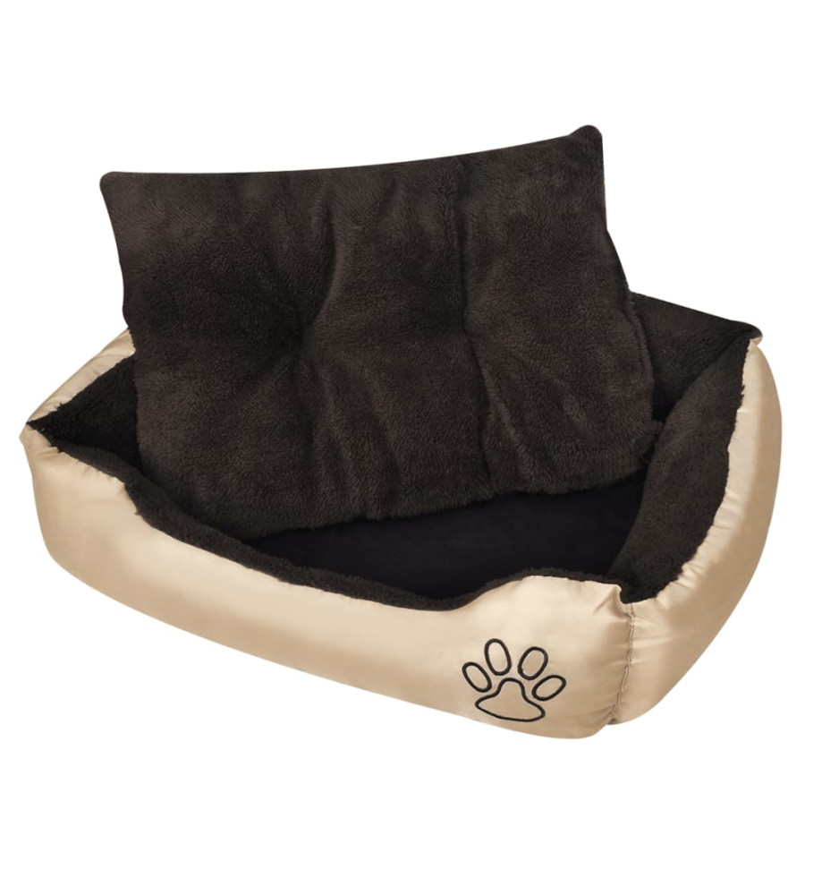 Lit pour chiens avec coussin rembourré Taille M