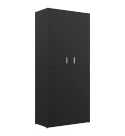 Armoire à chaussures Noir 80x39x178 cm Aggloméré