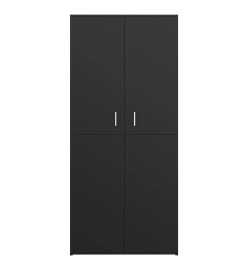 Armoire à chaussures Noir 80x39x178 cm Aggloméré