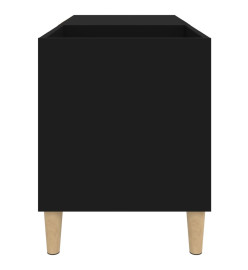 Armoire à disques noir 84,5x38x48 cm bois d'ingénierie