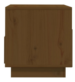 Meuble TV Marron miel 60x35x37 cm Bois de pin massif