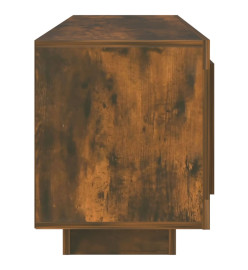 Meuble TV chêne fumé 102x35x45 cm bois d'ingénierie