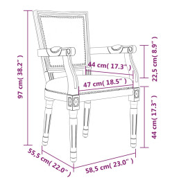 Chaise à manger Gris foncé Tissu