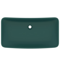 Lavabo de luxe rectangulaire Vert foncé mat 71x38 cm Céramique