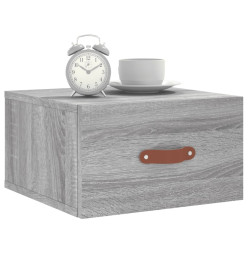 Table de chevet murale sonoma gris 35x35x20 cm