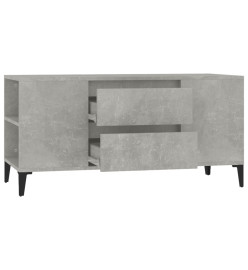 Meuble TV Gris béton 102x44,5x50 cm Bois d'ingénierie