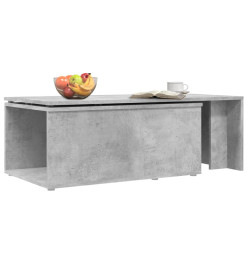 Table basse Gris béton 150x50x35 cm Aggloméré