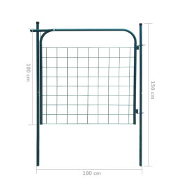 Portail de clôture de jardin 100 x 100 cm Anthracite