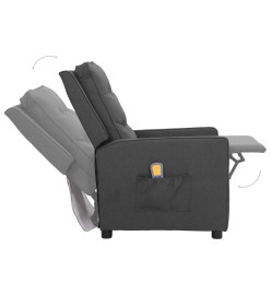 Fauteuil de massage Gris foncé Tissu