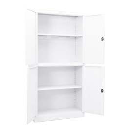 Armoire de bureau Blanc 90x40x180 cm Acier