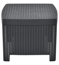 Salon de jardin 3 pcs Plastique Anthracite