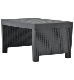 Salon de jardin 3 pcs Plastique Anthracite