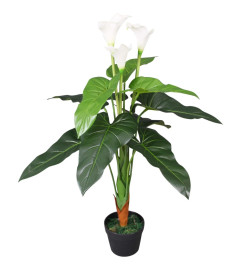 Plante artificielle avec pot Lis Calla 85 cm Blanc