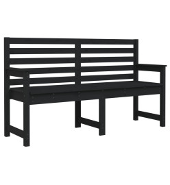 Banc de jardin noir 159,5x48x91,5 cm bois massif de pin