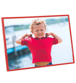 Collage de cadres photo 5 pcs au mur table Rouge 50x70 cm MDF