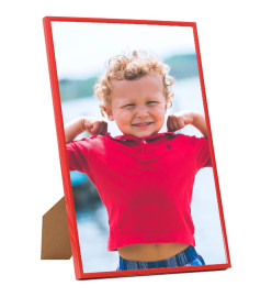 Collage de cadres photo 5 pcs au mur table Rouge 28x35 cm MDF