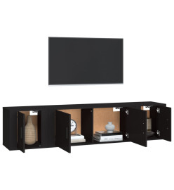 Ensemble de meubles TV 3 pcs Noir Bois d'ingénierie