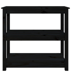 Table console Noir 80x40x74 cm Bois massif de pin