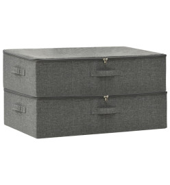 Boîtes de rangement 2 pcs Tissu 70x40x18 cm Anthracite