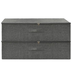 Boîtes de rangement 2 pcs Tissu 70x40x18 cm Anthracite