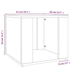 Table de chevet Blanc brillant 41x40x36 cm Bois d’ingénierie