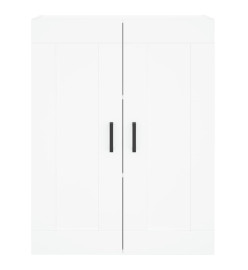 Armoires murales 2 pcs blanc bois d'ingénierie