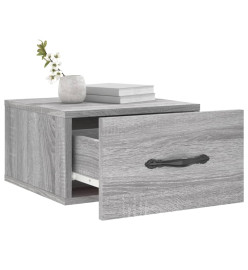 Table de chevet murale sonoma gris 35x35x20 cm