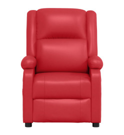 Fauteuil de massage électrique Rouge Similicuir