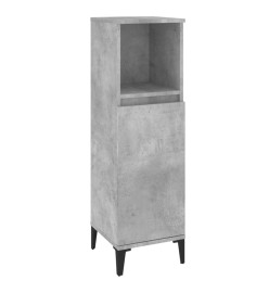 Armoire de salle de bain gris béton 30x30x100 cm