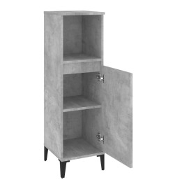 Armoire de salle de bain gris béton 30x30x100 cm