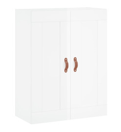 Armoire murale blanc brillant 69,5x34x90 cm bois d'ingénierie